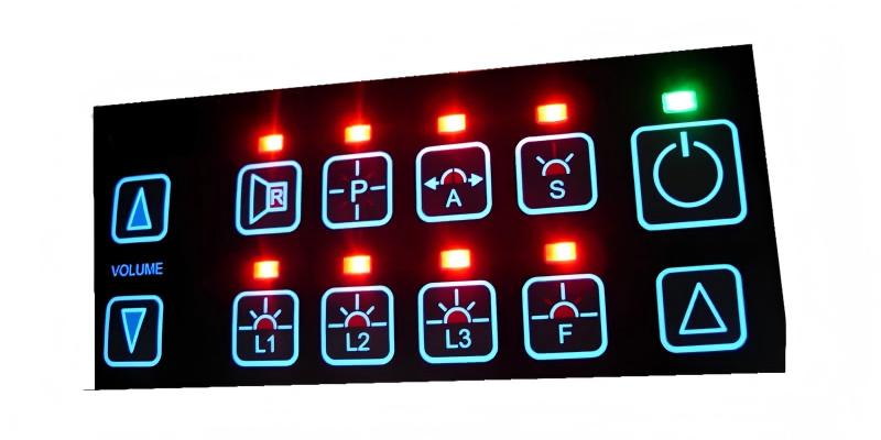 Backlit Membrane Switch | LED Backlit Keypad for Controls